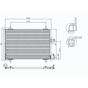 радиатор кондиционера на PEUGEOT PARTNER, 01.02 - 07
