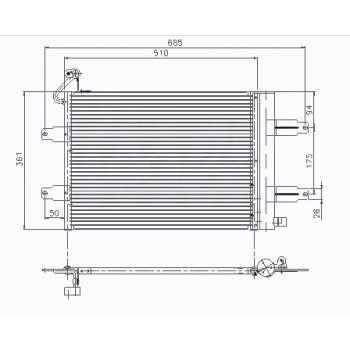 радиатор кондиционера на SKODA FABIA, 08.99 - 02.07