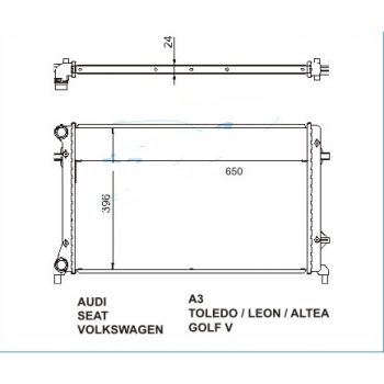 радиатор на AUDI (A3), 03 - 08