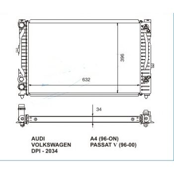 радиатор на AUDI (A4), 94 - 99