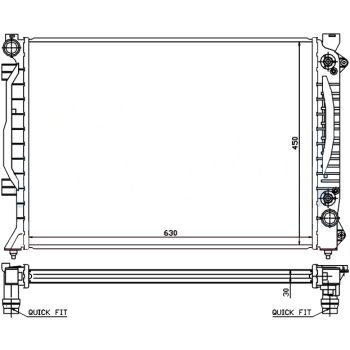 радиатор на AUDI (A6), 97 - 01