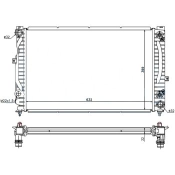 радиатор на AUDI (A6), 97 - 01