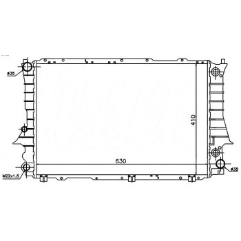 РАДИАТОР AUDI 100 (C4), 91 - 94