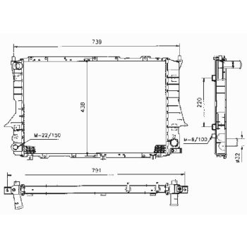 радиатор на AUDI 100 (C4), 91 - 94