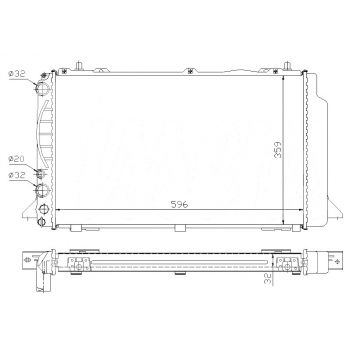 радиатор на AUDI 80/90 (B4), 91 - 94