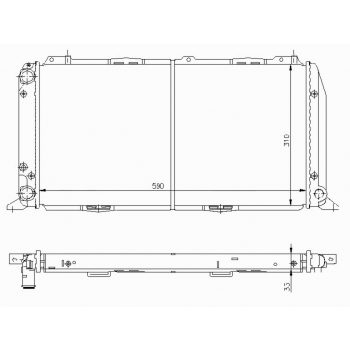 РАДИАТОР AUDI 80/90 (B4), 91 - 94