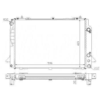 радиатор на AUDI 80/90 (B4), 91 - 94