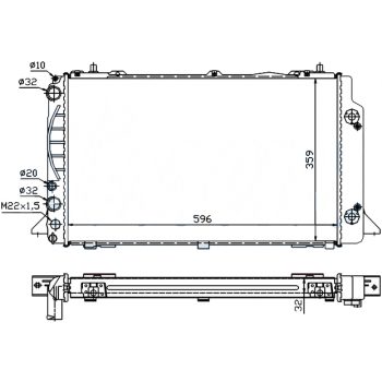 радиатор на AUDI 80/90 (B4), 91 - 94