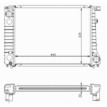 радиатор на BMW-3 (E30), 11.82 - 11.90