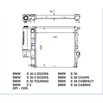 радиатор на BMW-3 (E30), 11.82 - 11.90