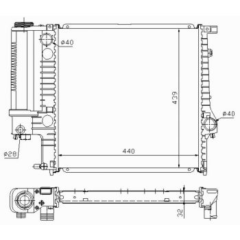 радиатор на BMW-3 (E36), 12.90 - 05.98