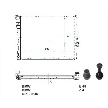 РАДИАТОР BMW-3 (E46), 06.98 - 08.01