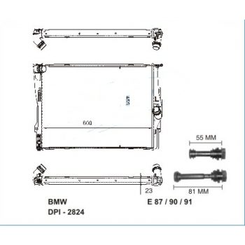 радиатор на BMW-3 (E90), 05 - 09