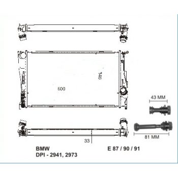 радиатор на BMW-3 (E90), 05 - 09