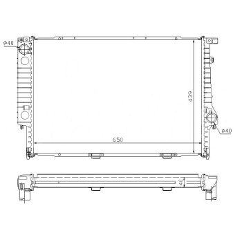 радиатор на BMW-5 (E34), 01.88 - 12.95