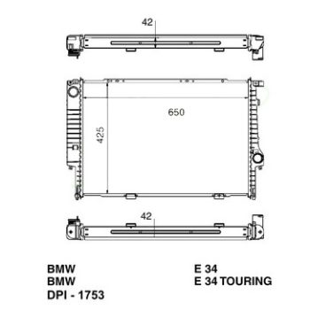 радиатор на BMW-5 (E34), 01.88 - 12.95