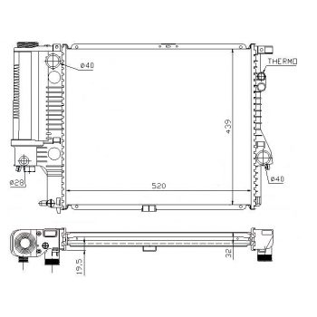 РАДИАТОР BMW-5 (E39), 01.96 - 08.00