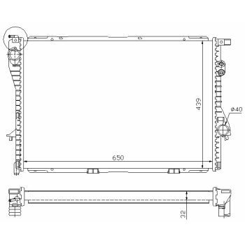 радиатор на BMW-5 (E39), 01.96 - 08.00