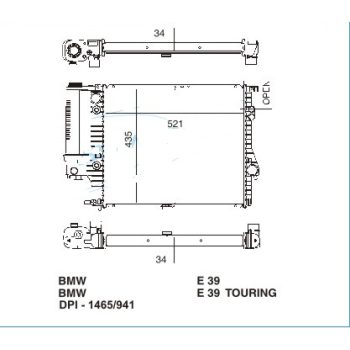 радиатор на BMW-5 (E39), 01.96 - 08.00