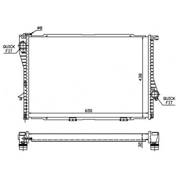 РАДИАТОР BMW-7 (E38), 10.94 - 11.01