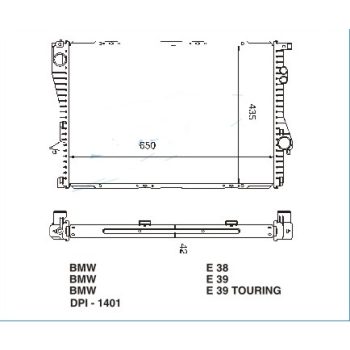 радиатор на BMW-7 (E38), 10.94 - 11.01