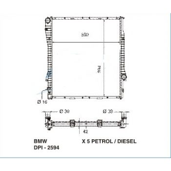радиатор на BMW X5 (E53), 04 - 06