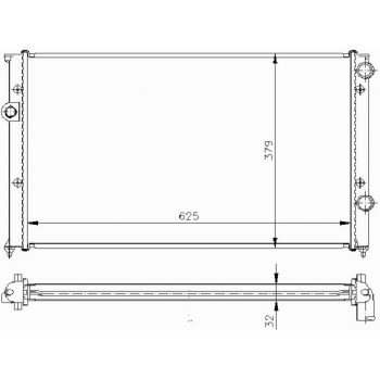 радиатор на VW GOLF III, 08.91 - 09.97 / VW VENTO, 02.92 - 09.98