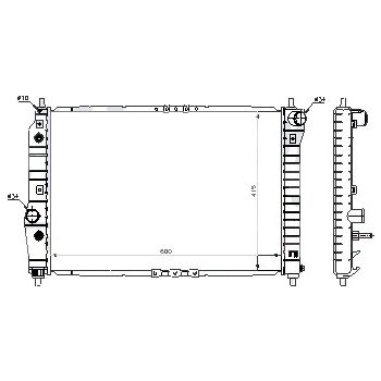 РАДИАТОР CHEVROLET AVEO/KALOS (T200), 04 - 06