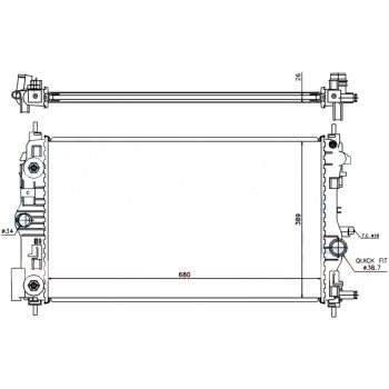 РАДИАТОР CHEVROLET CRUZE, 09 -