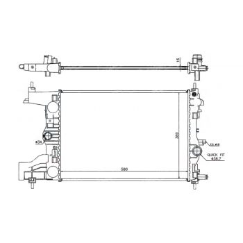 радиатор на CHEVROLET CRUZE, 09 -
