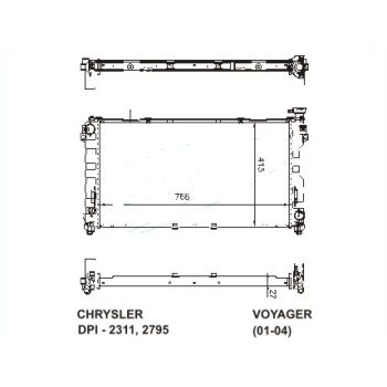 РАДИАТОР CHRYSLER TOWN COUNTRY, 01 - 04