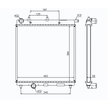 радиатор на CITROEN C3, 02 - 05