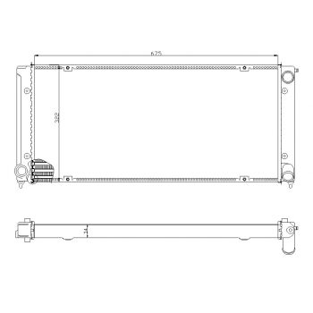 радиатор на VW GOLF II, 08.83 - 07.91 / VW JETTA, 08.83 - 07.91