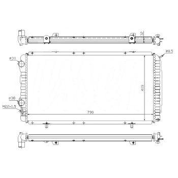 радиатор на CITROEN JUMPER, 04.94 - 02.02