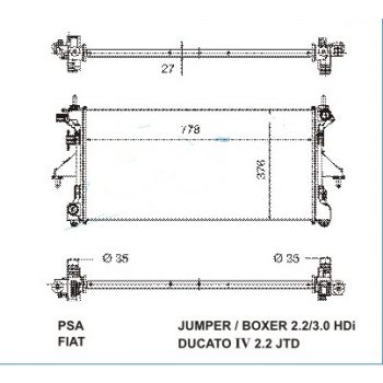 РАДИАТОР FIAT DUCATO, 06 -