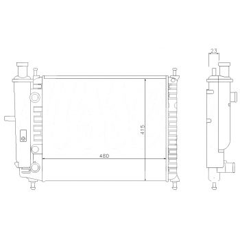 радиатор на FIAT MAREA, 11.96 -