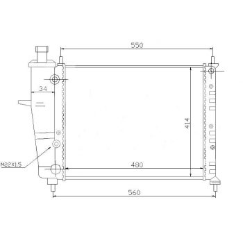 радиатор на FIAT MAREA, 11.96 -