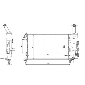 радиатор на FIAT PUNTO II, 07.99 - 02