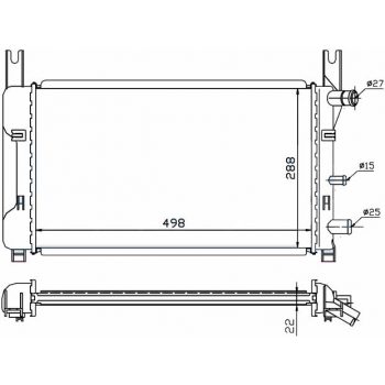 РАДИАТОР FORD FIESTA III, 02.89 - 09.95