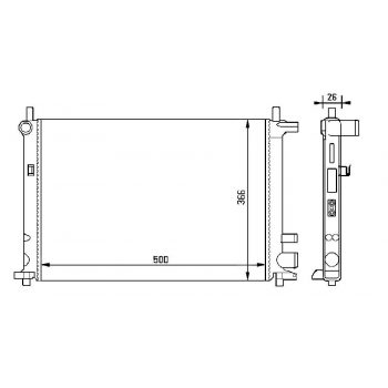 РАДИАТОР FORD FIESTA IV, 10.95 - 08.99