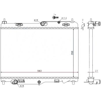 радиатор на FORD FIESTA, 10.08 -