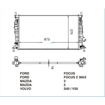 РАДИАТОР FORD FOCUS C-MAX, 03 - 10