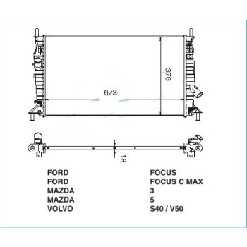 радиатор на FORD FOCUS, 02.05 - 01.08