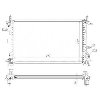 радиатор на FORD FOCUS, 12.98 - 11.04