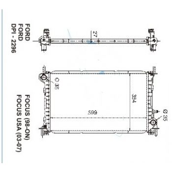 радиатор на FORD FOCUS, 12.98 - 11.04