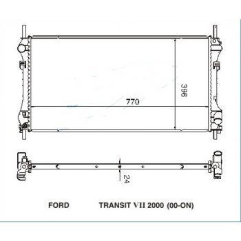 радиатор на FORD TRANSIT, 00 - 06