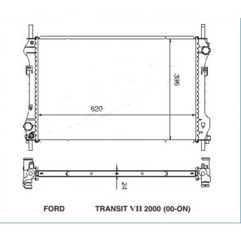 радиатор на FORD TRANSIT, 00 - 06