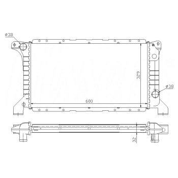 радиатор на FORD TRANSIT, 09.91 - 07.94