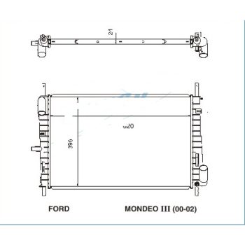 РАДИАТОР FORD MONDEO, 11.00 - 06