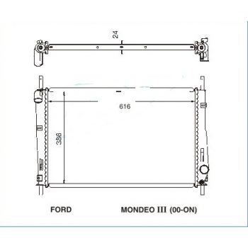 радиатор на FORD MONDEO, 11.00 - 06